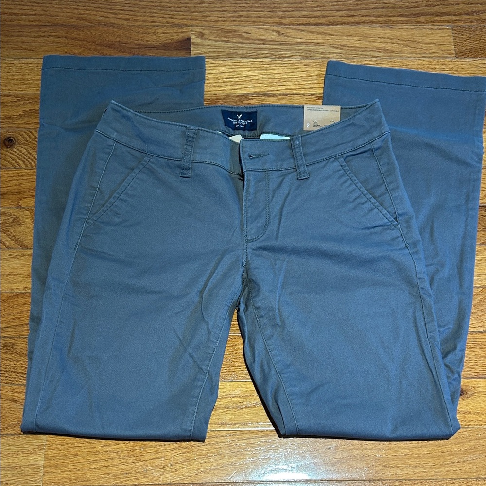 American Eagle Outfitters Gray Boot Cut khakis